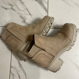 Cream Chunky Ankle Boot